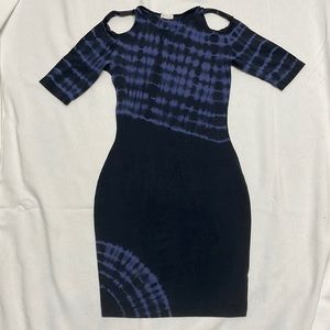Wild Pearl Black Blue Tie Dye Dress Size XXS